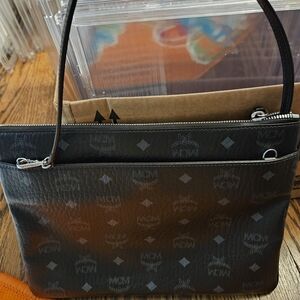MCM Black Leather Tote Bag